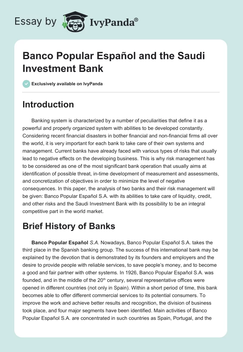 Banco Popular Español and the Saudi Investment Bank. Page 1