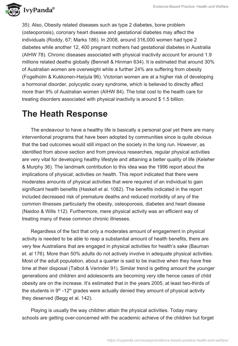 Evidence-Based Practice: Health and Welfare. Page 3