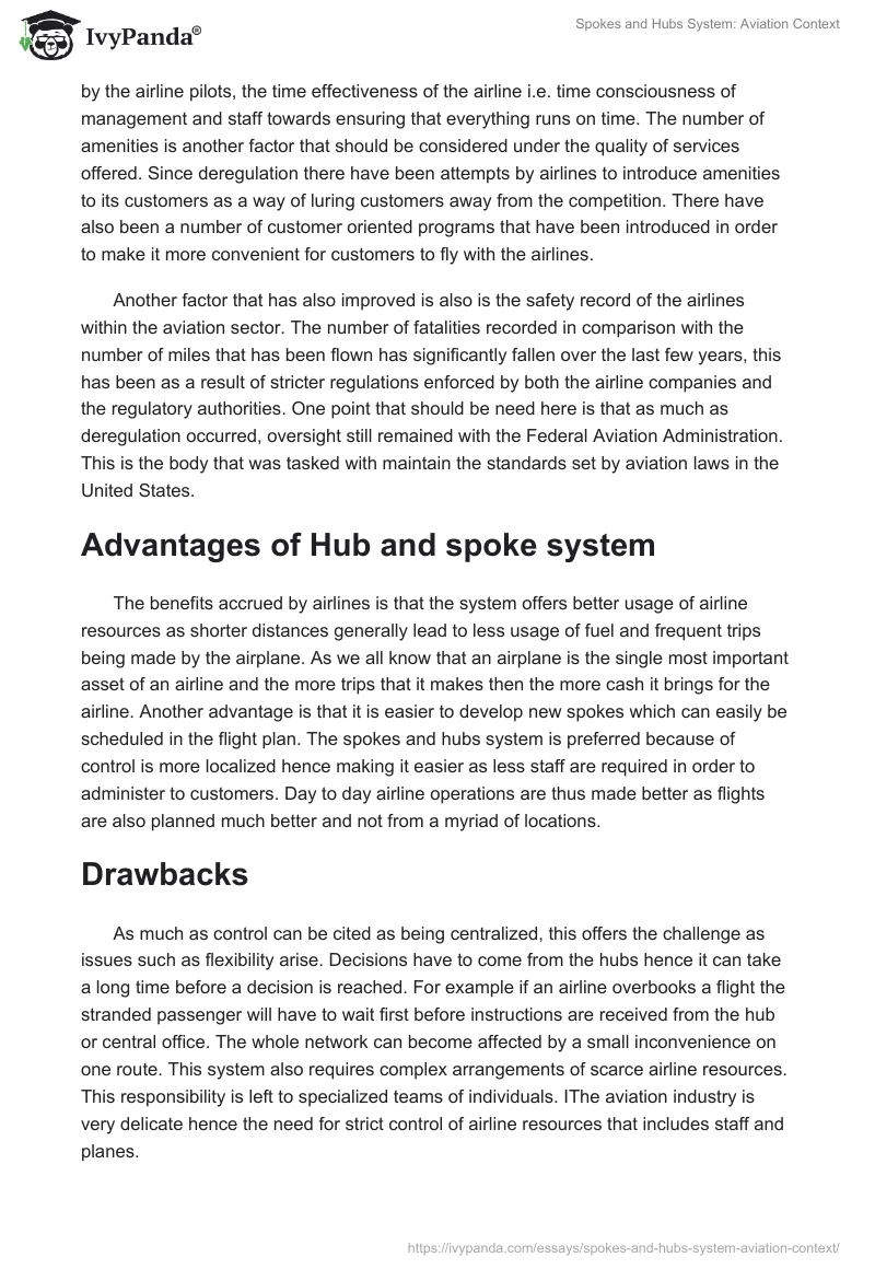 Spokes and Hubs System: Aviation Context. Page 4