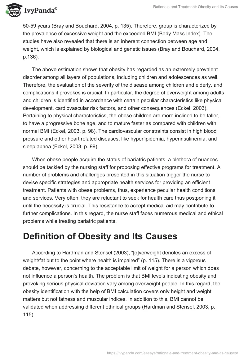 Rationale and Treatment: Obesity and Its Causes. Page 2
