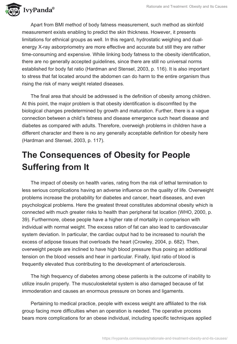 Rationale and Treatment: Obesity and Its Causes. Page 3