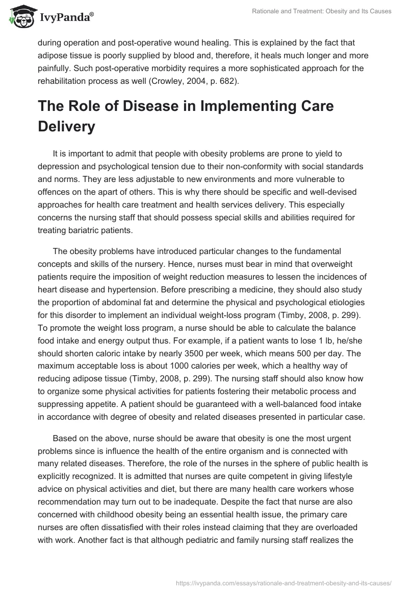 Rationale and Treatment: Obesity and Its Causes. Page 4