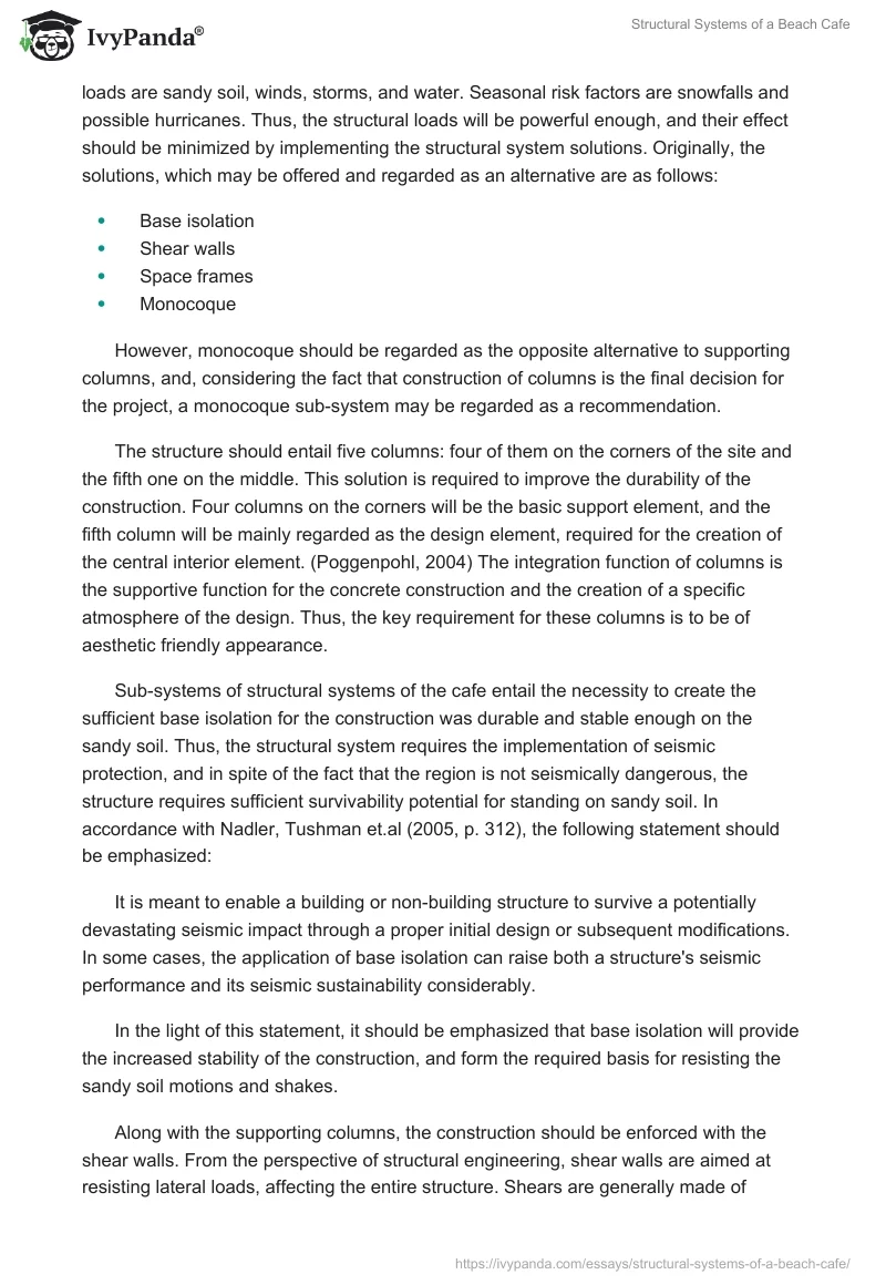 Structural Systems of a Beach Cafe. Page 2