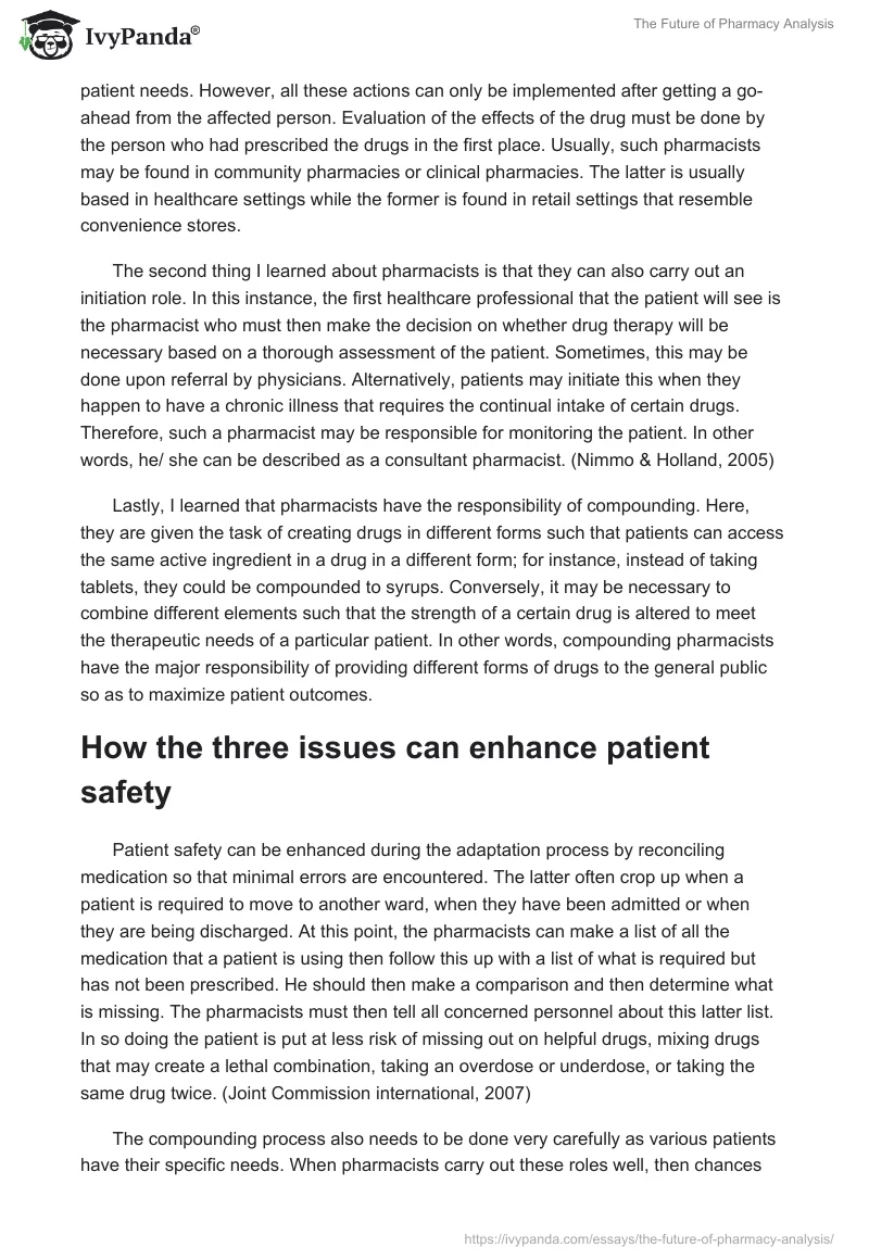 The Future of Pharmacy Analysis. Page 2