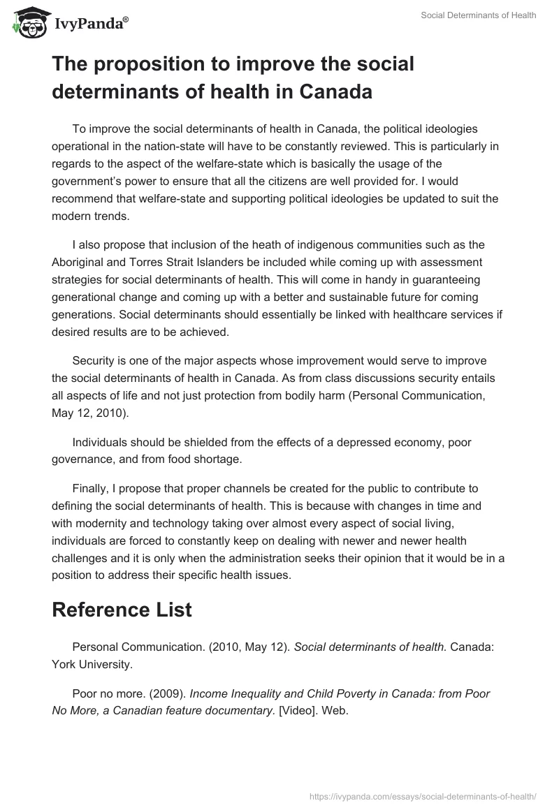Social Determinants of Health. Page 3