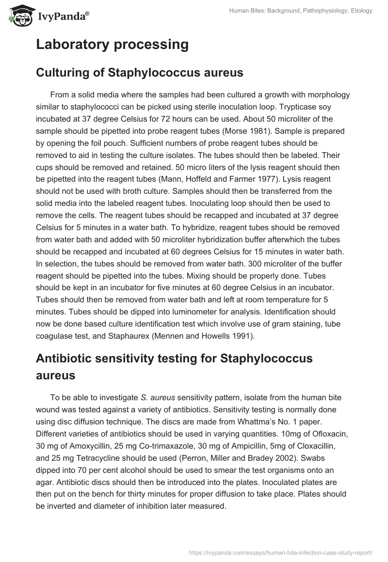 Human Bites: Background, Pathophysiology, Etiology. Page 3