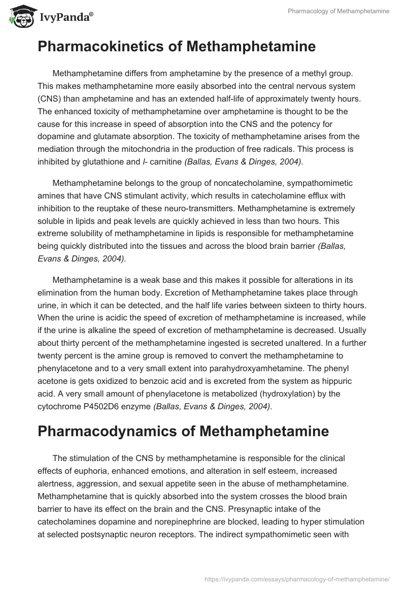 Pharmacology of Methamphetamine. Page 3