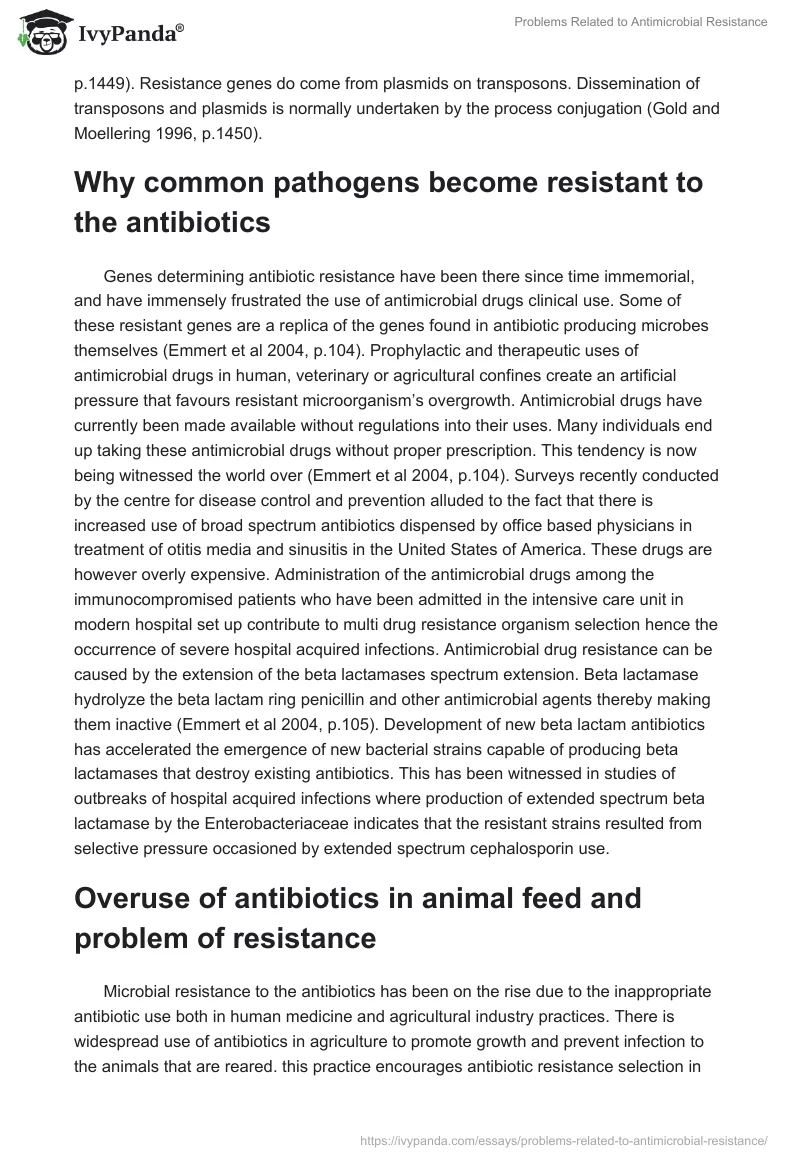 Problems Related to Antimicrobial Resistance. Page 2