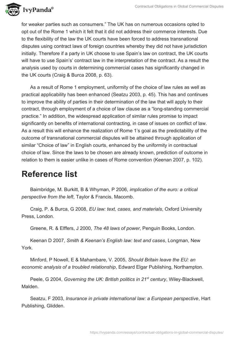 Contractual Obligations in Global Commercial Disputes. Page 2