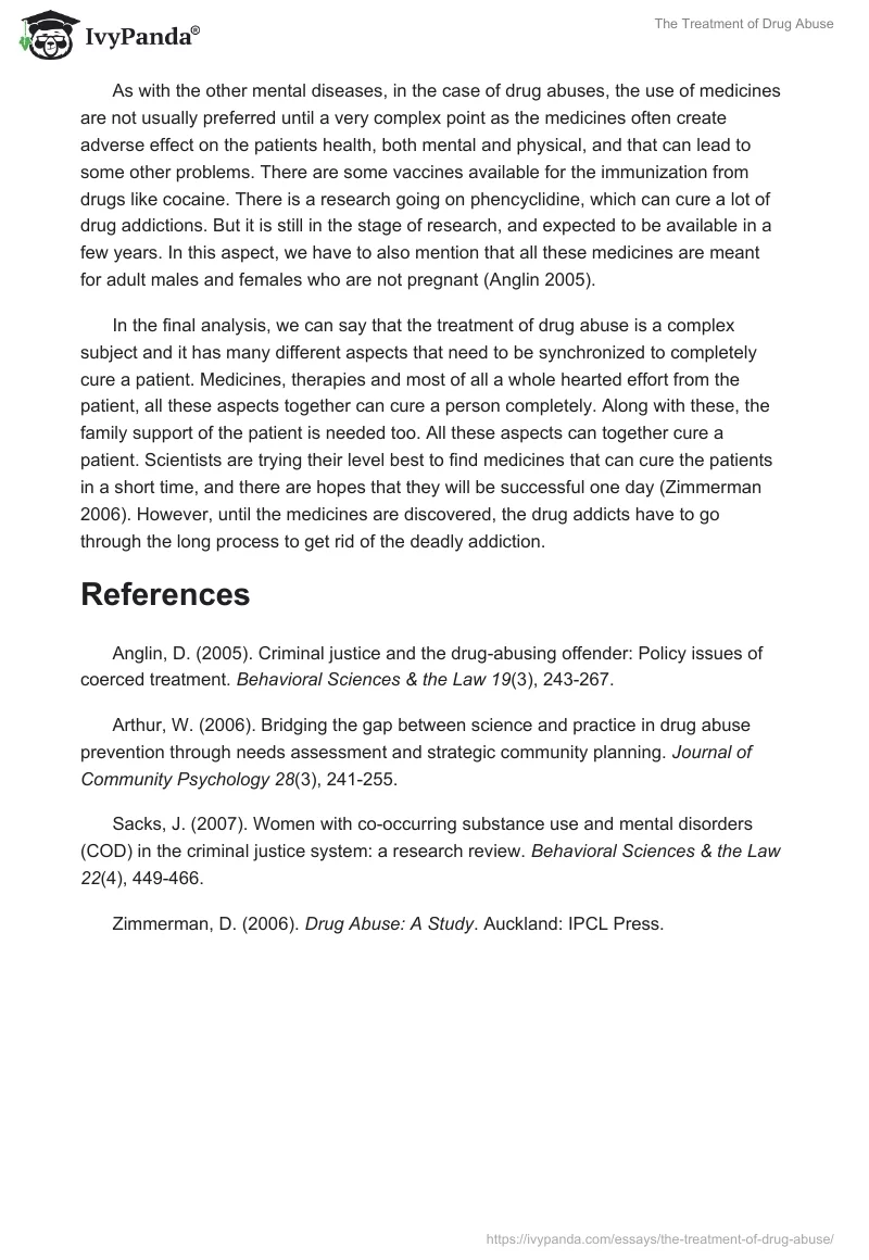 The Treatment of Drug Abuse. Page 2
