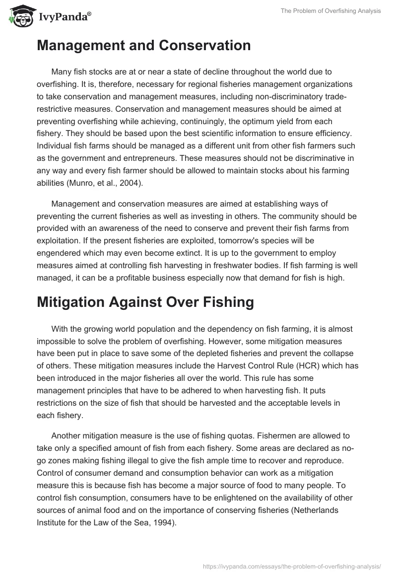 The Problem of Overfishing Analysis. Page 3