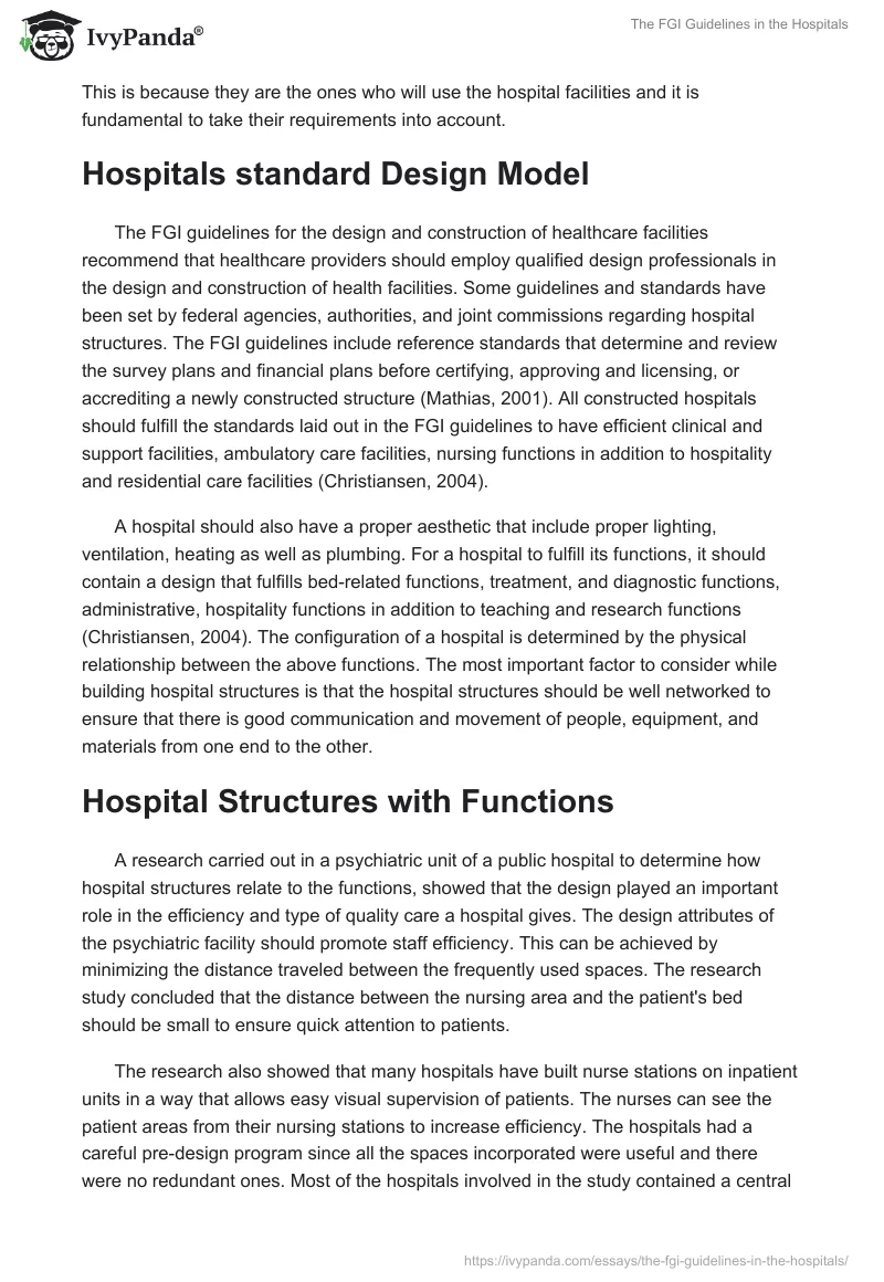 The FGI Guidelines in the Hospitals. Page 2