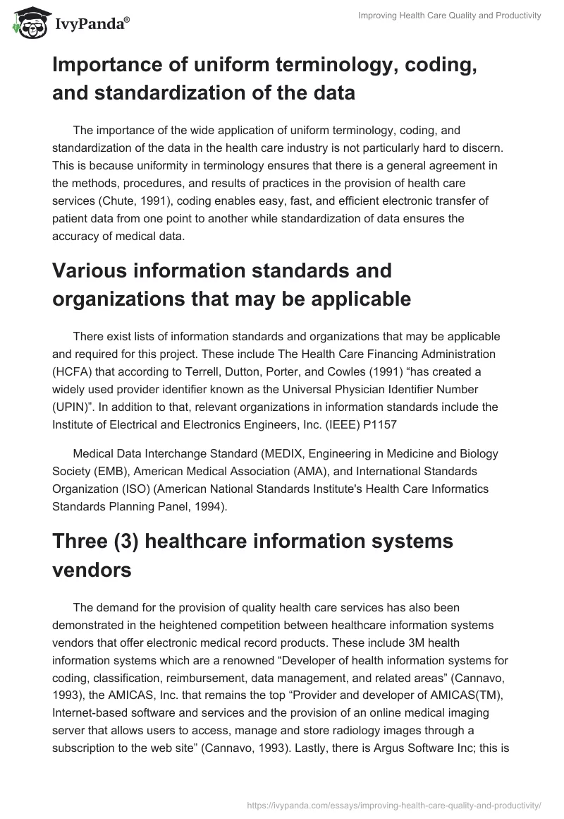 Improving Health Care Quality and Productivity. Page 2