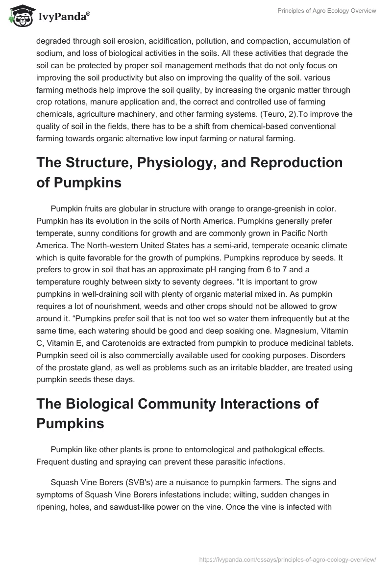 Principles of Agro Ecology Overview. Page 2