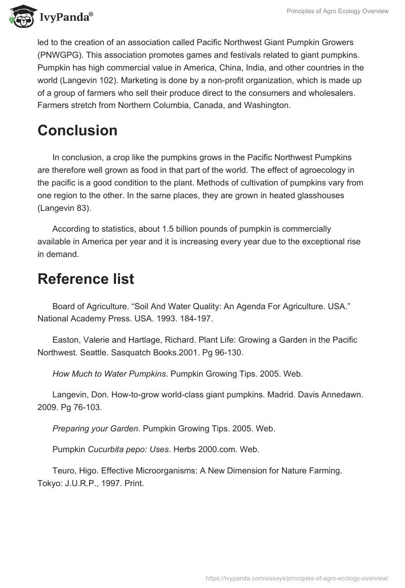 Principles of Agro Ecology Overview. Page 4