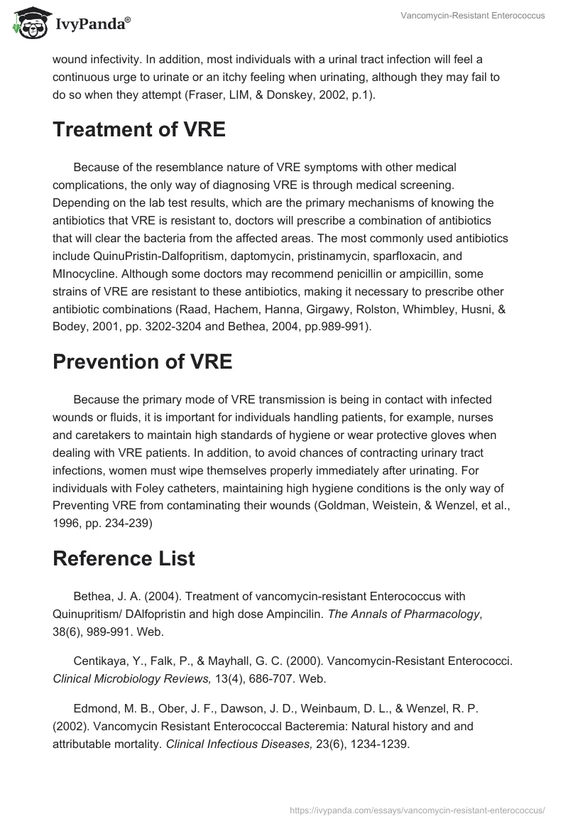 Vancomycin-Resistant Enterococcus. Page 3