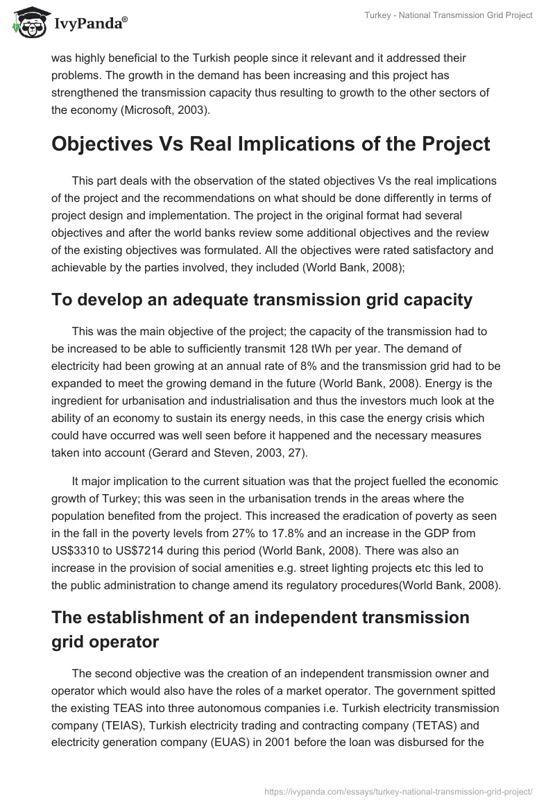 Turkey - National Transmission Grid Project. Page 2