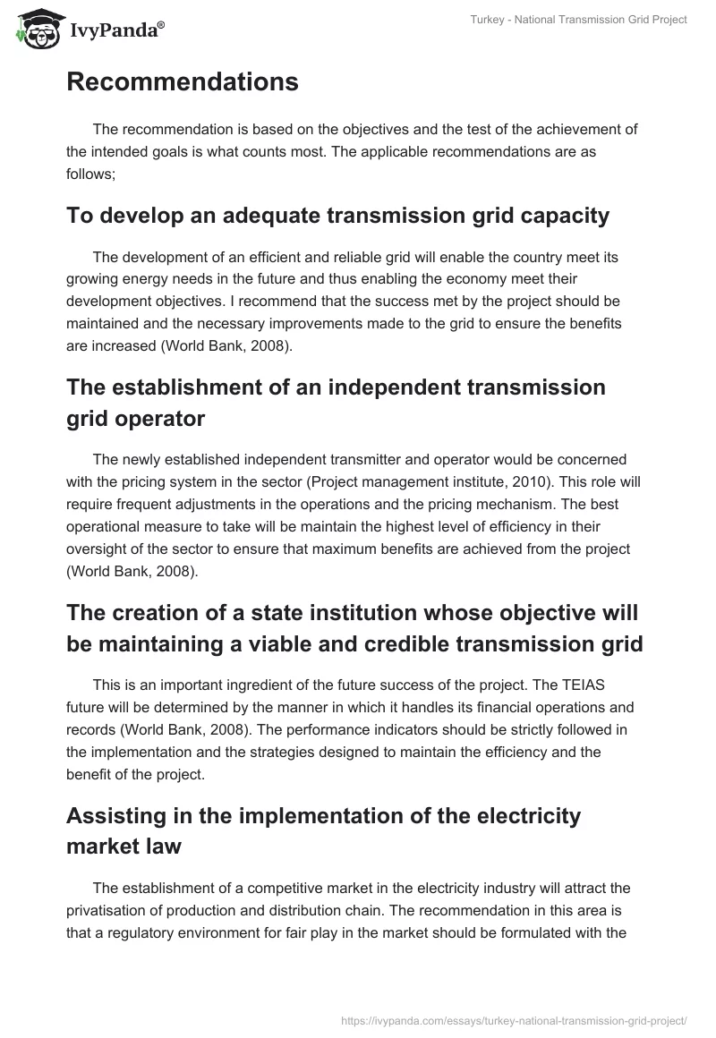Turkey - National Transmission Grid Project. Page 5
