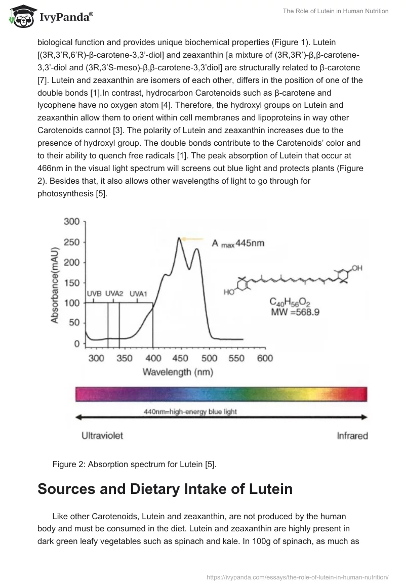 The Role of Lutein in Human Nutrition. Page 2