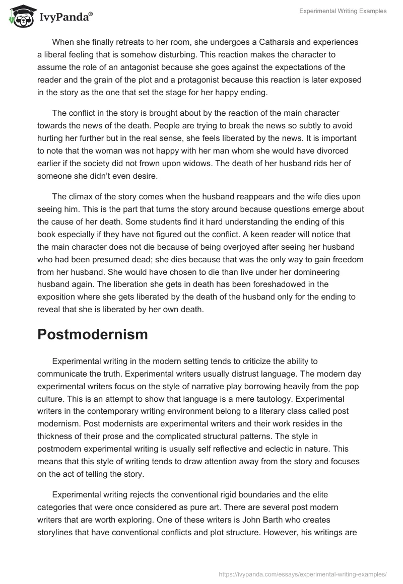 Experimental Writing Examples. Page 4