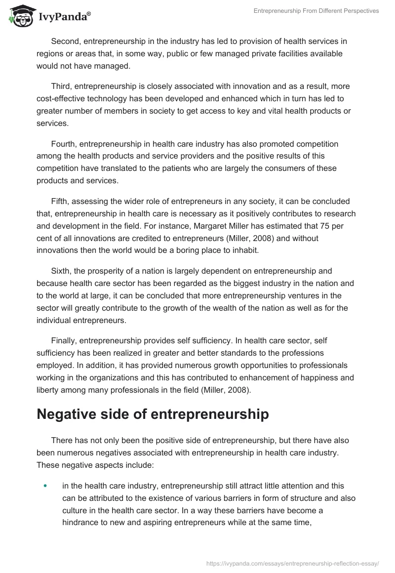 Entrepreneurship From Different Perspectives. Page 2