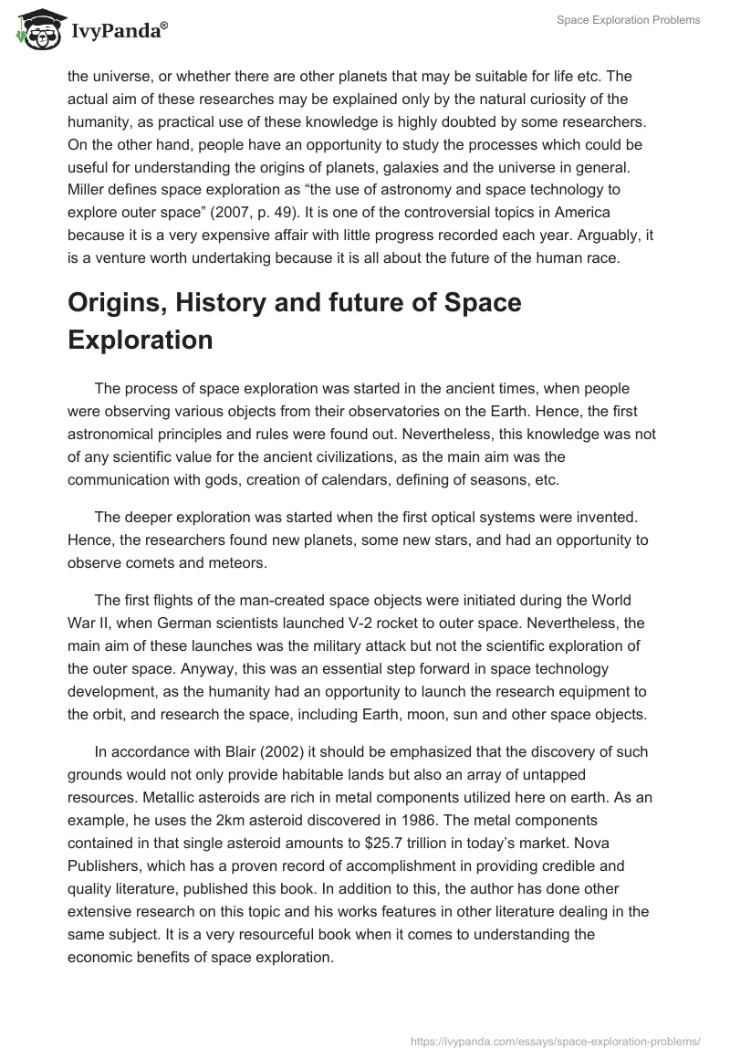 Space Exploration Problems. Page 2