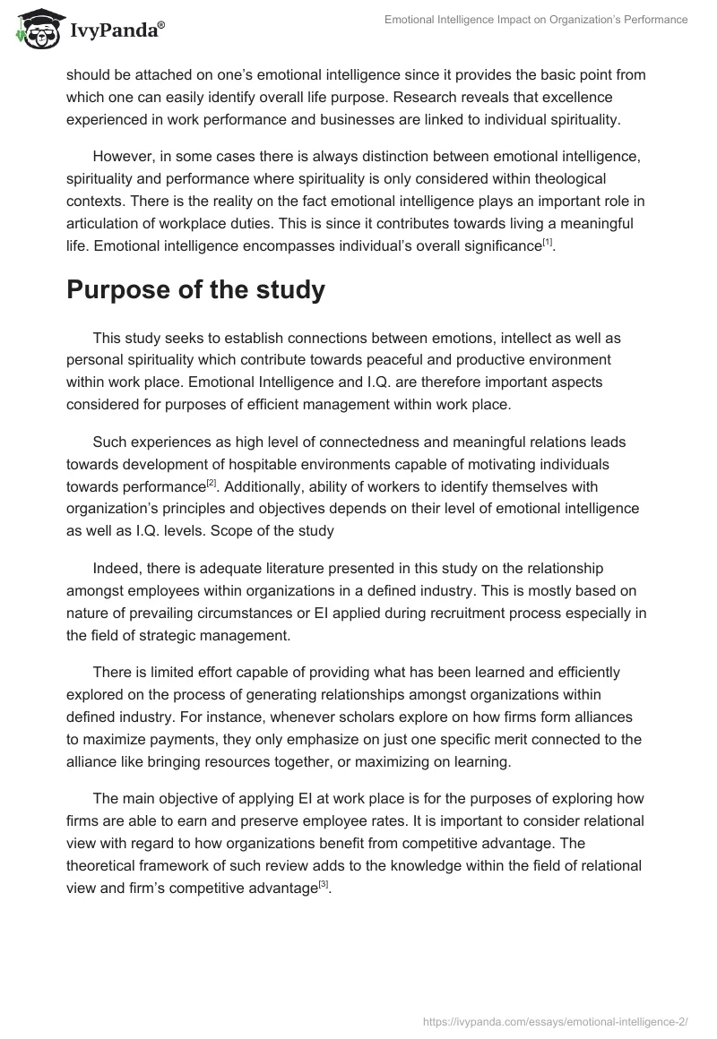 Emotional Intelligence Impact on Organization’s Performance. Page 2