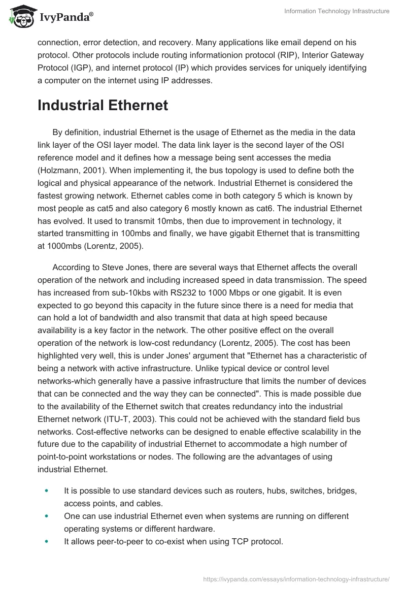 Information Technology Infrastructure. Page 3