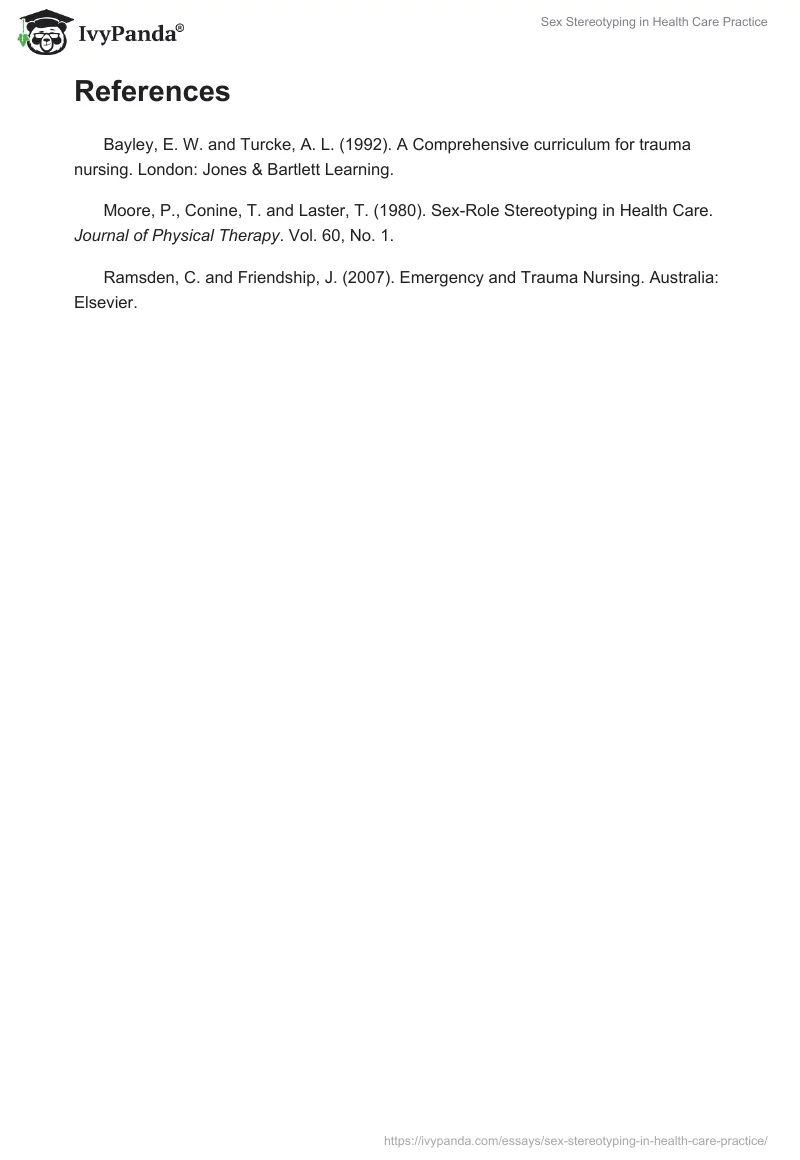 Sex Stereotyping in Health Care Practice. Page 2