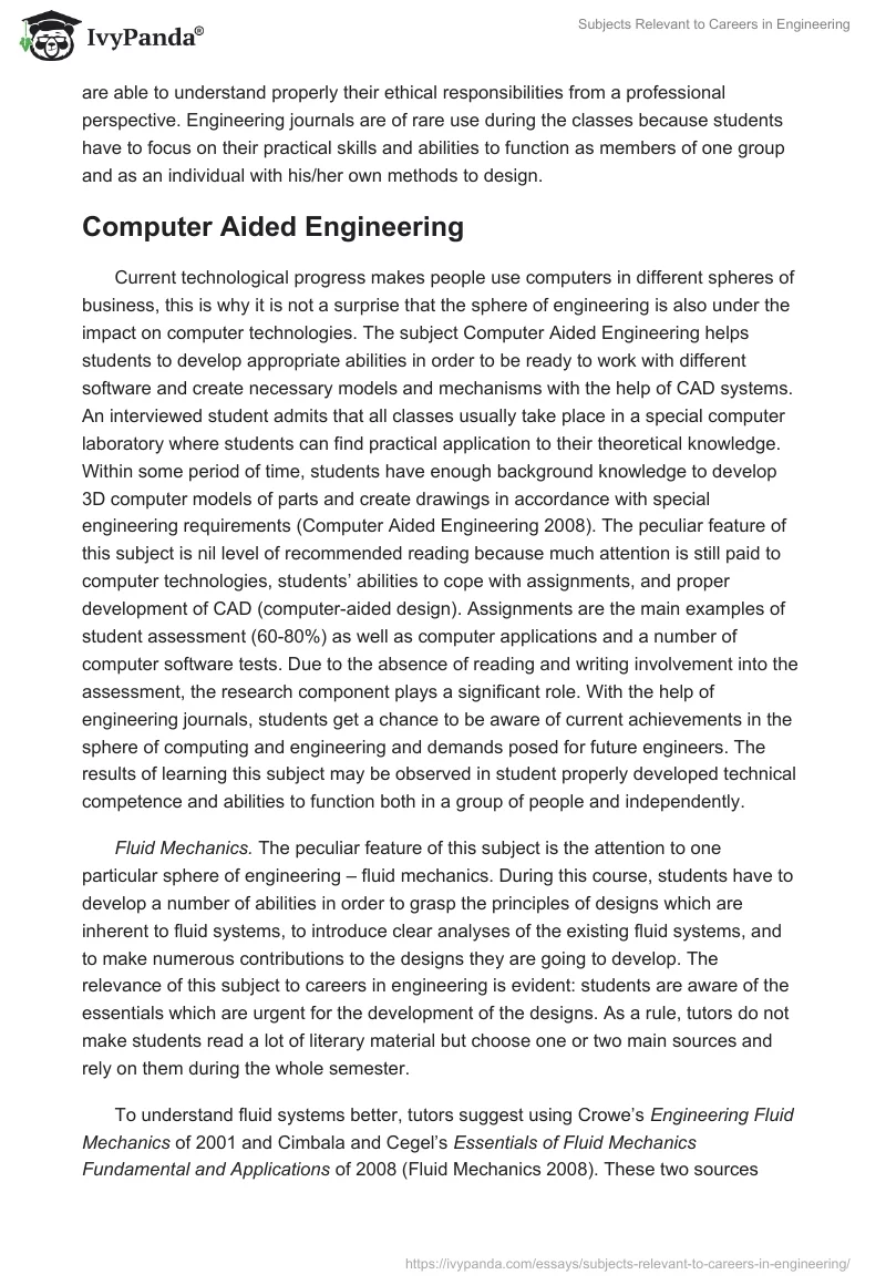 Subjects Relevant to Careers in Engineering. Page 3