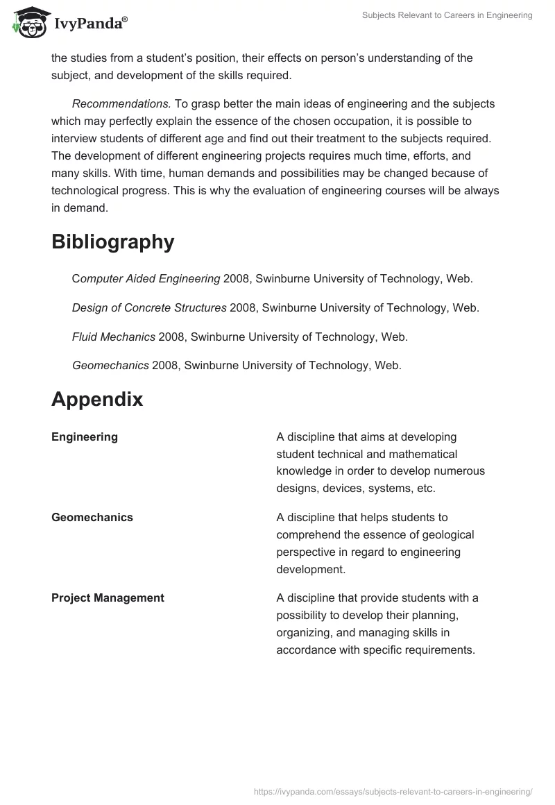 Subjects Relevant to Careers in Engineering. Page 5