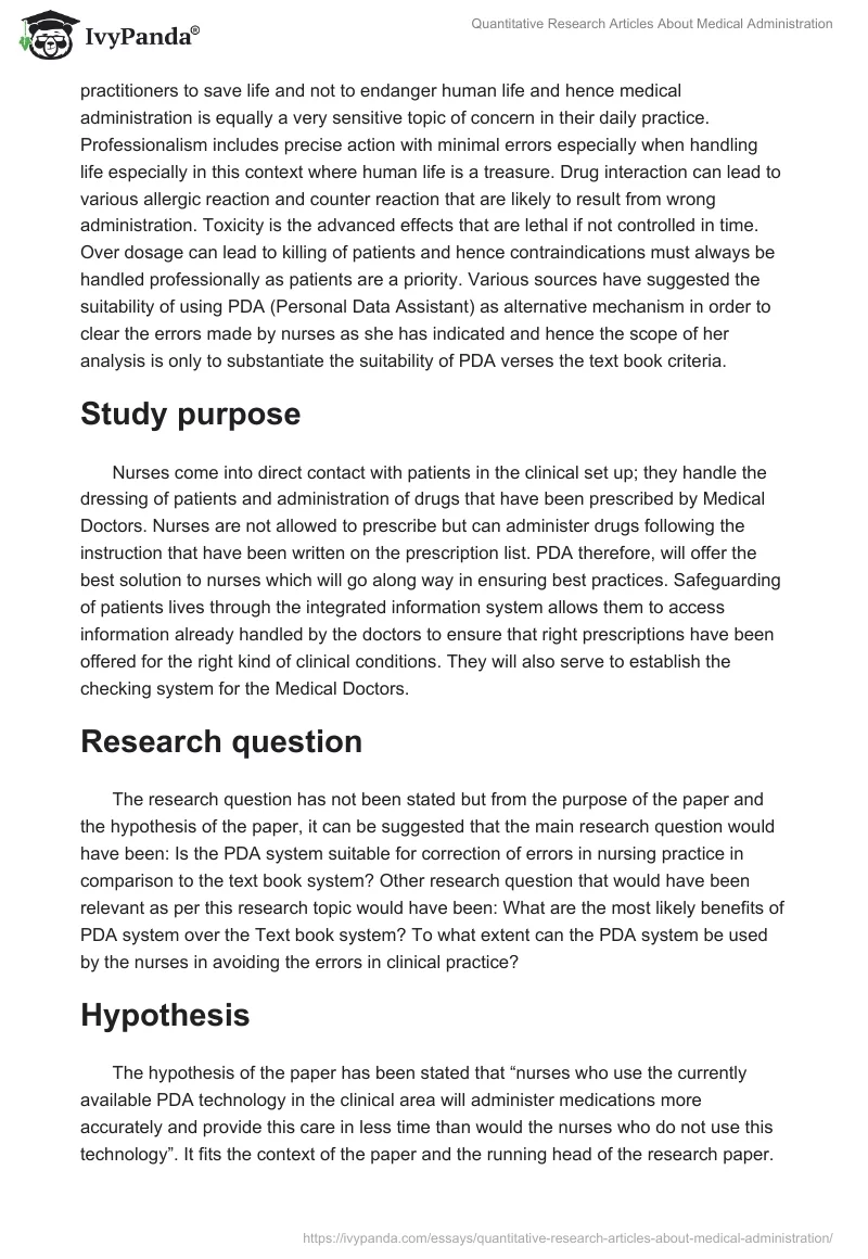 Quantitative Research Articles About Medical Administration. Page 2