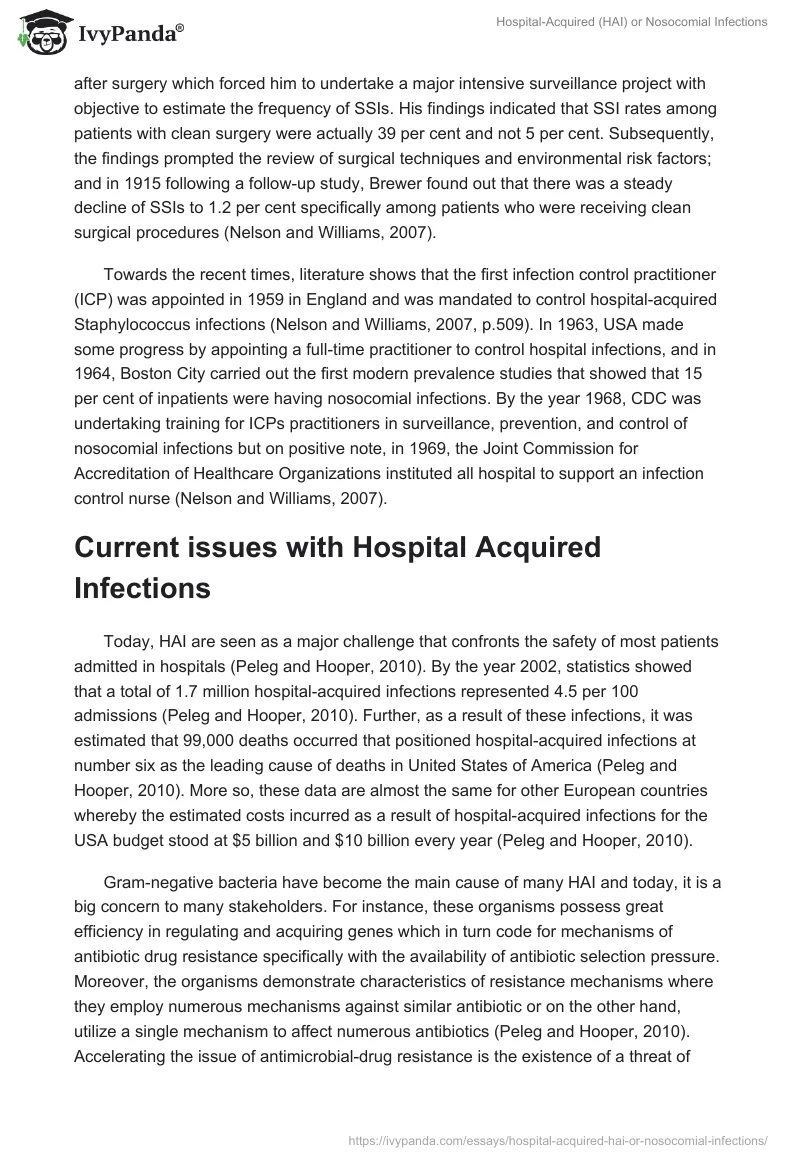 Hospital-Acquired (HAI) or Nosocomial Infections. Page 3