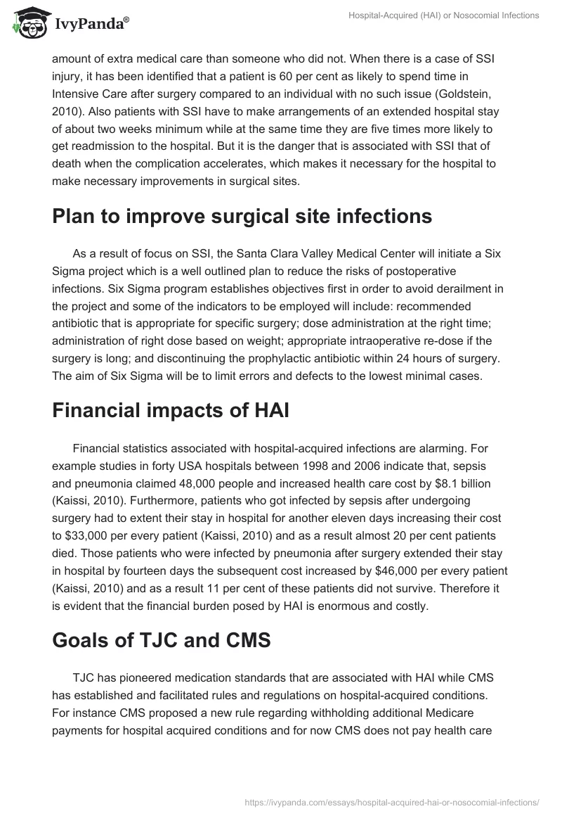 Hospital-Acquired (HAI) or Nosocomial Infections. Page 5