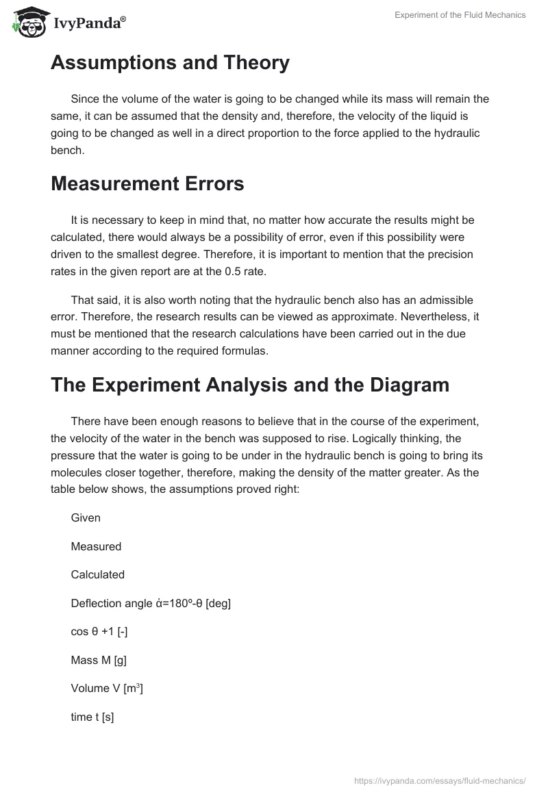 Experiment of the Fluid Mechanics. Page 2