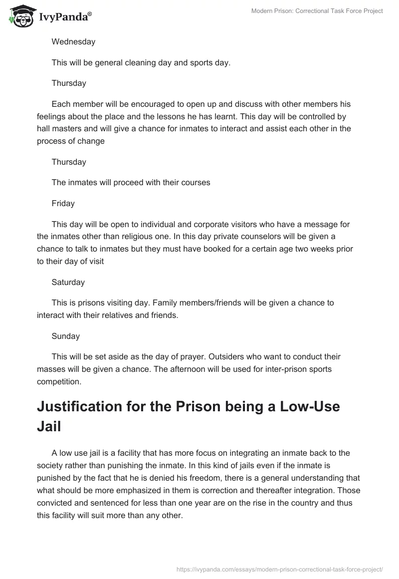 Modern Prison: Correctional Task Force Project. Page 4