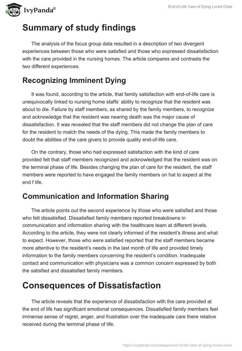 End-of-Life Care of Dying Loved Ones. Page 2
