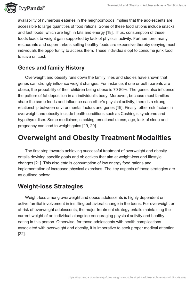 Overweight and Obesity in Adolescents as a Nutrition Issue. Page 5