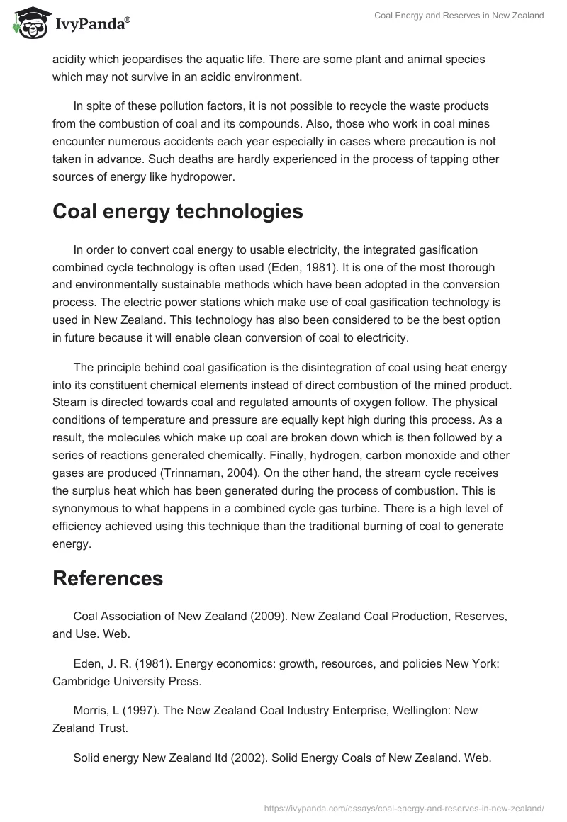 Coal Energy and Reserves in New Zealand. Page 5