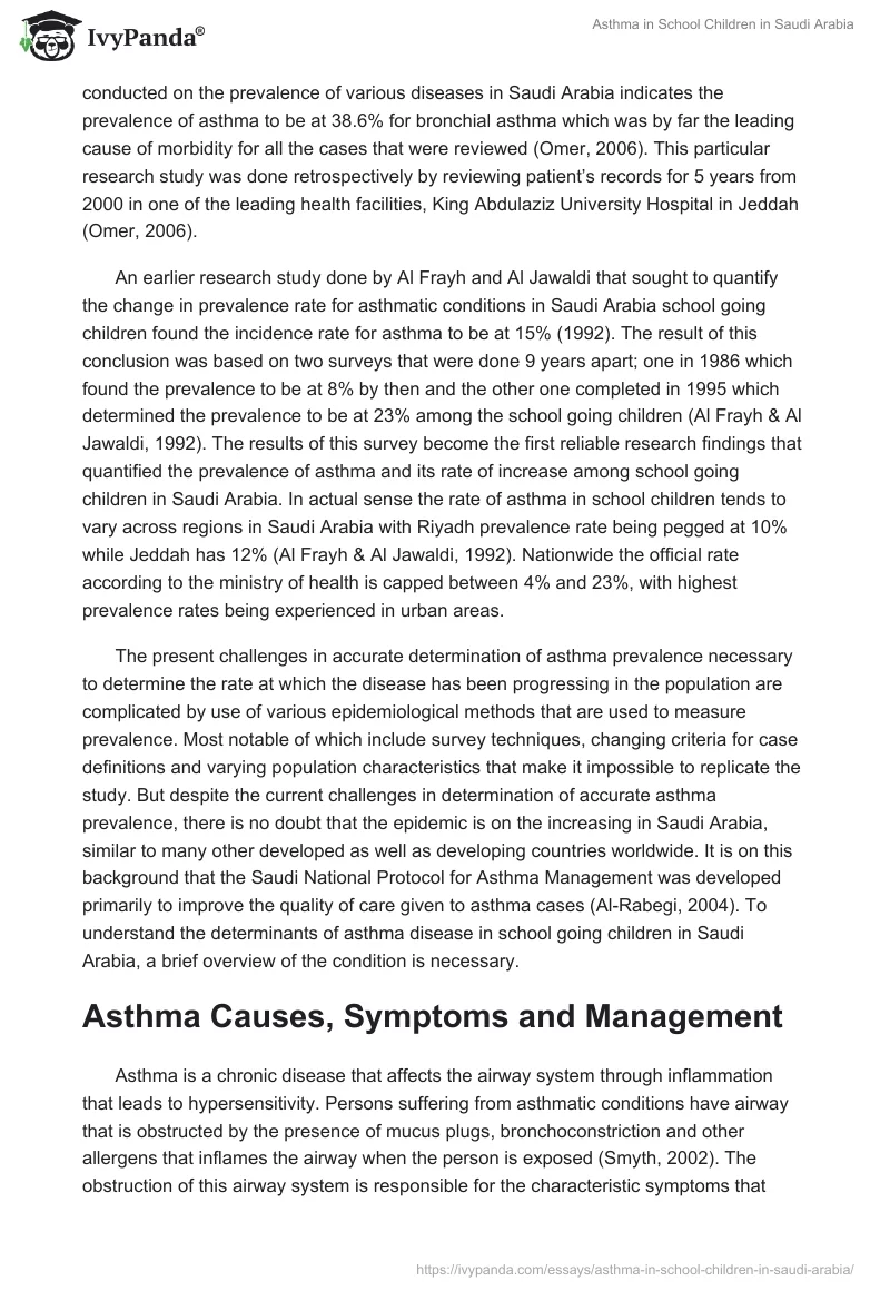 Asthma in School Children in Saudi Arabia. Page 2
