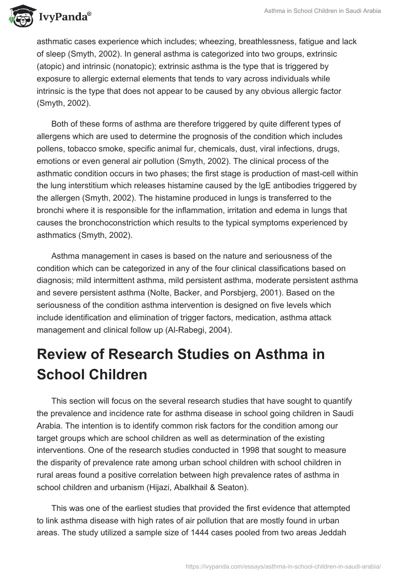 Asthma in School Children in Saudi Arabia. Page 3