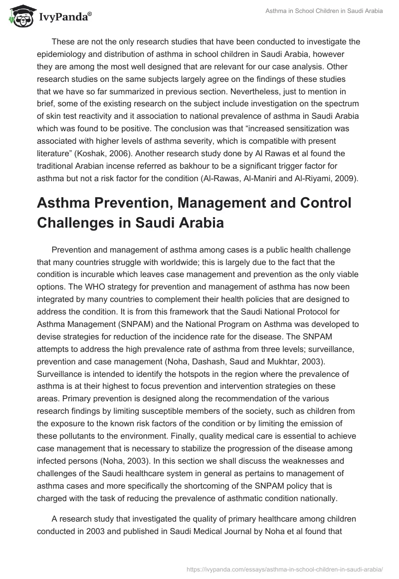 Asthma in School Children in Saudi Arabia. Page 5