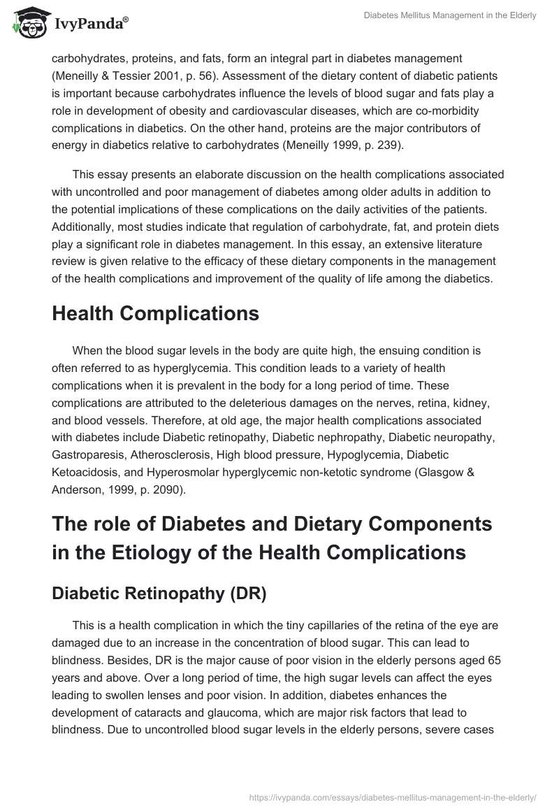 Diabetes Mellitus Management in the Elderly. Page 2
