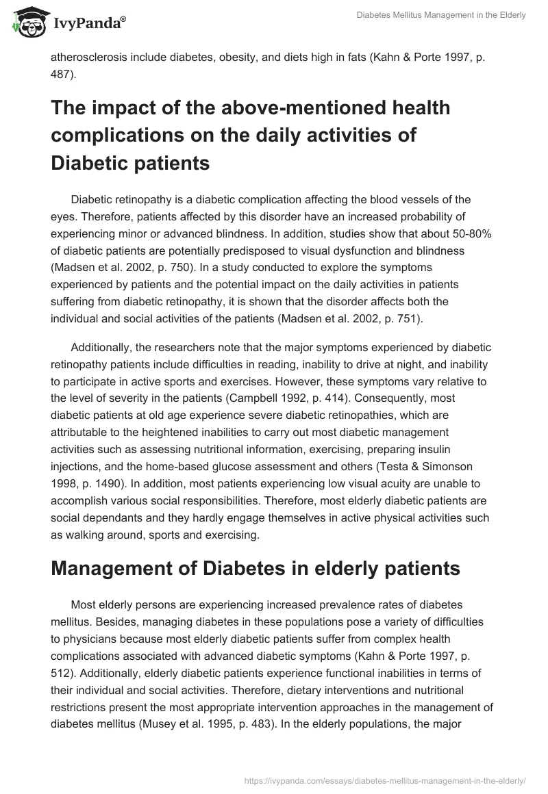Diabetes Mellitus Management in the Elderly. Page 4