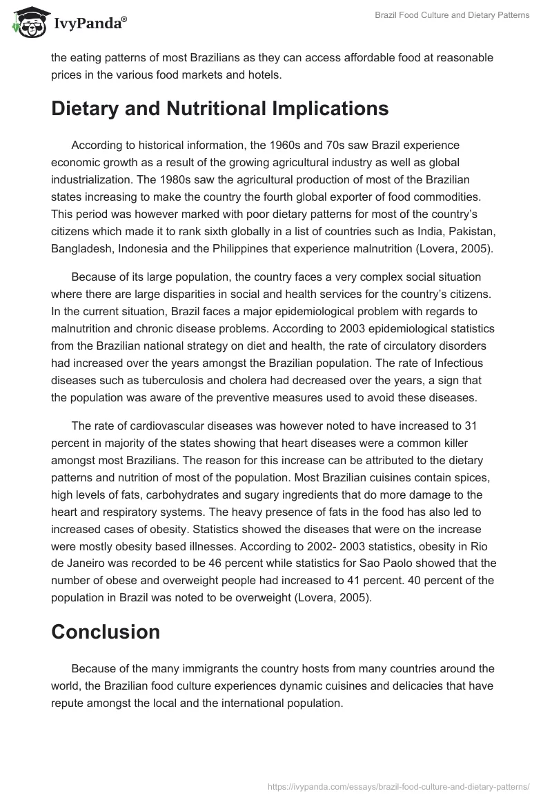 Brazil Food Culture and Dietary Patterns. Page 4