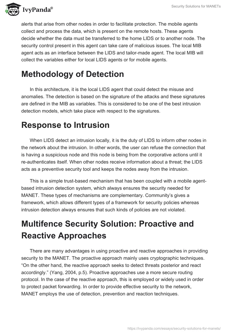 Security Solutions for MANETs. Page 5