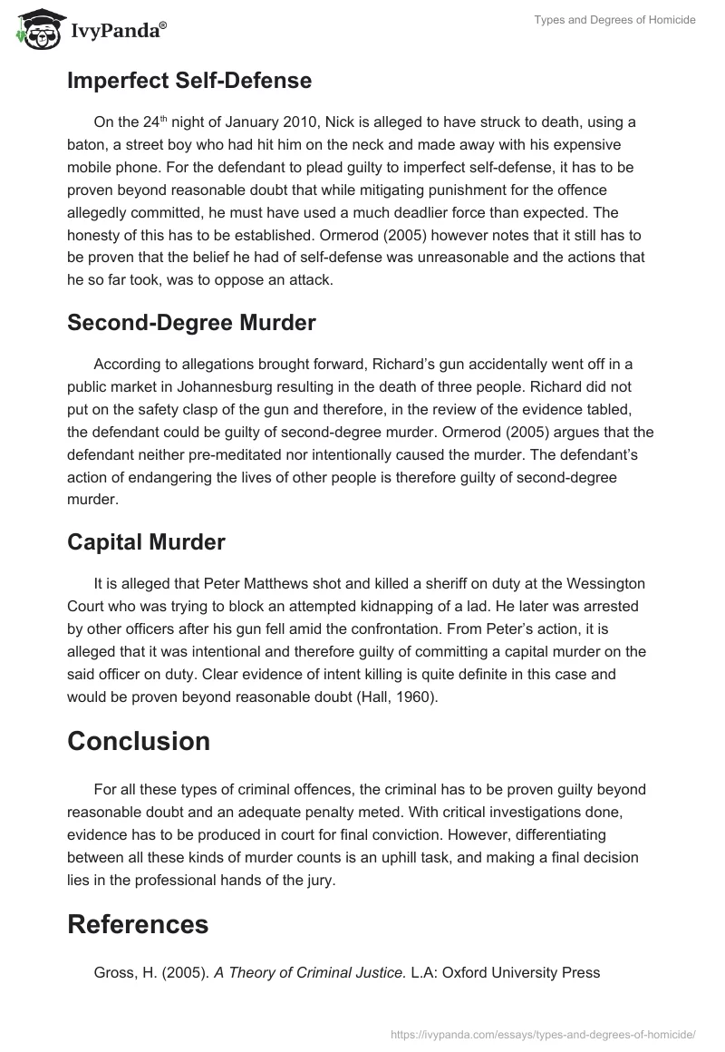 Types and Degrees of Homicide. Page 2