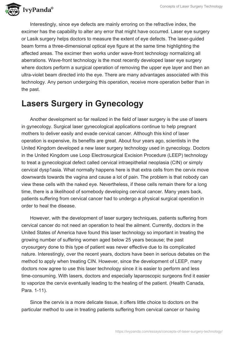 Concepts of Laser Surgery Technology. Page 2