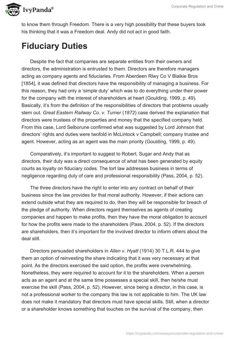 Corporate Regulation and Crime. Page 4
