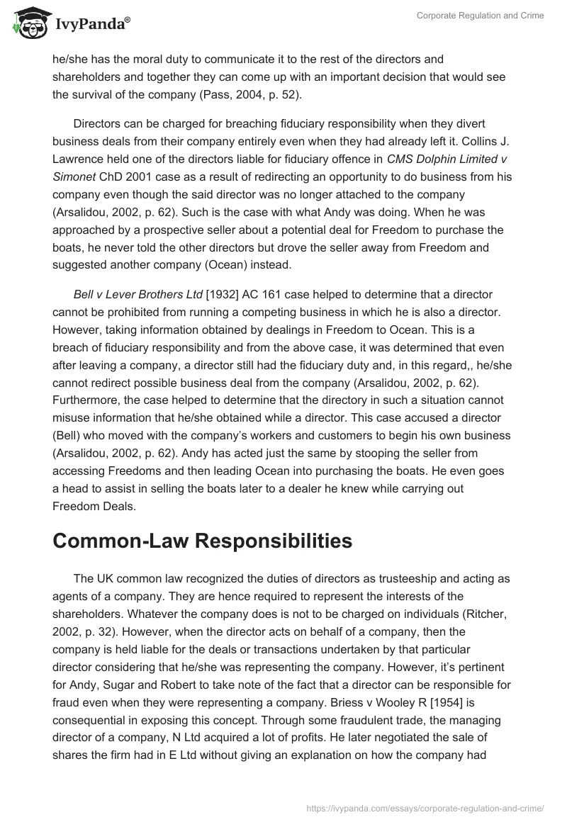 Corporate Regulation and Crime. Page 5